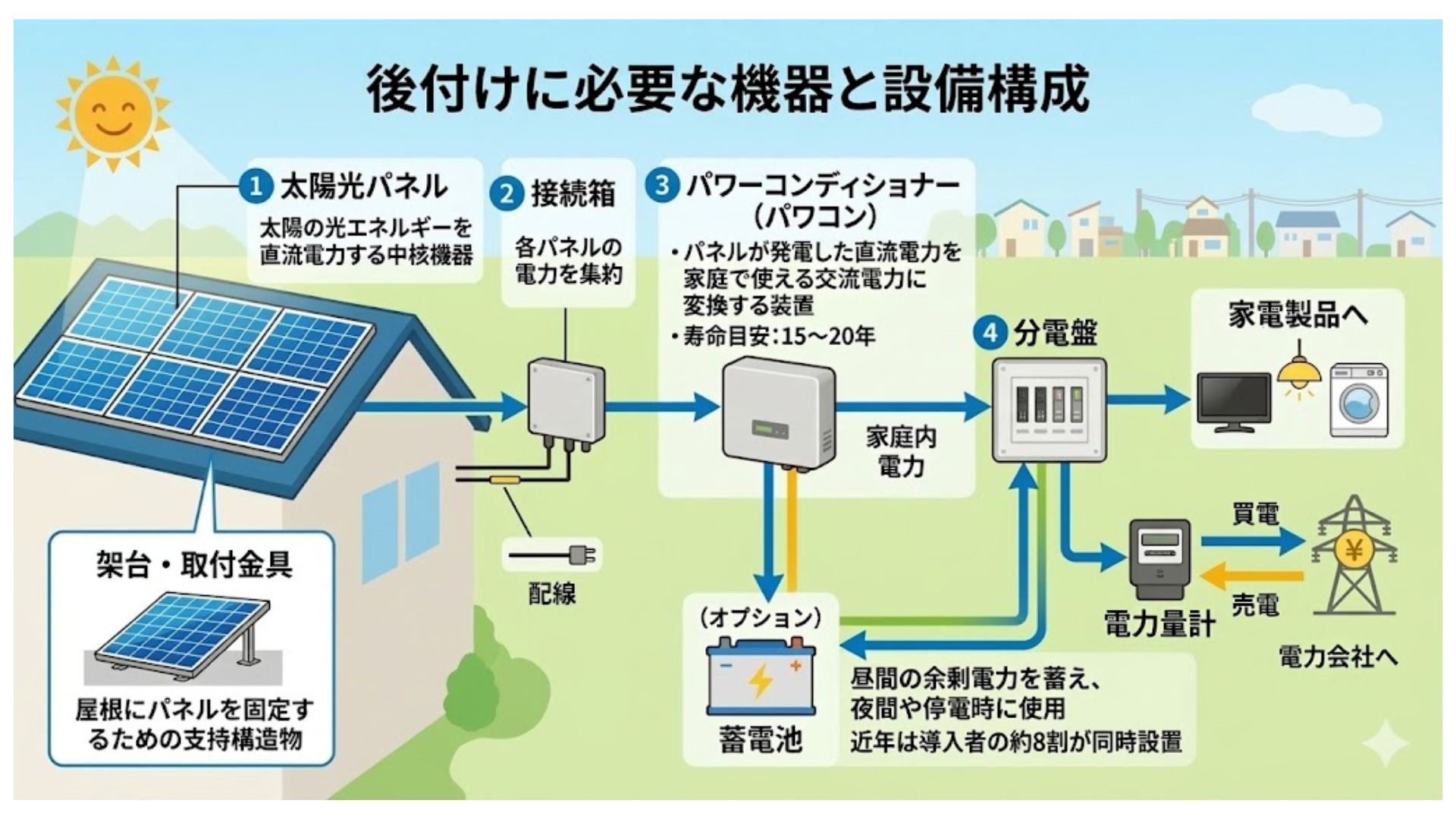 後付けに必要な機器と設備構成